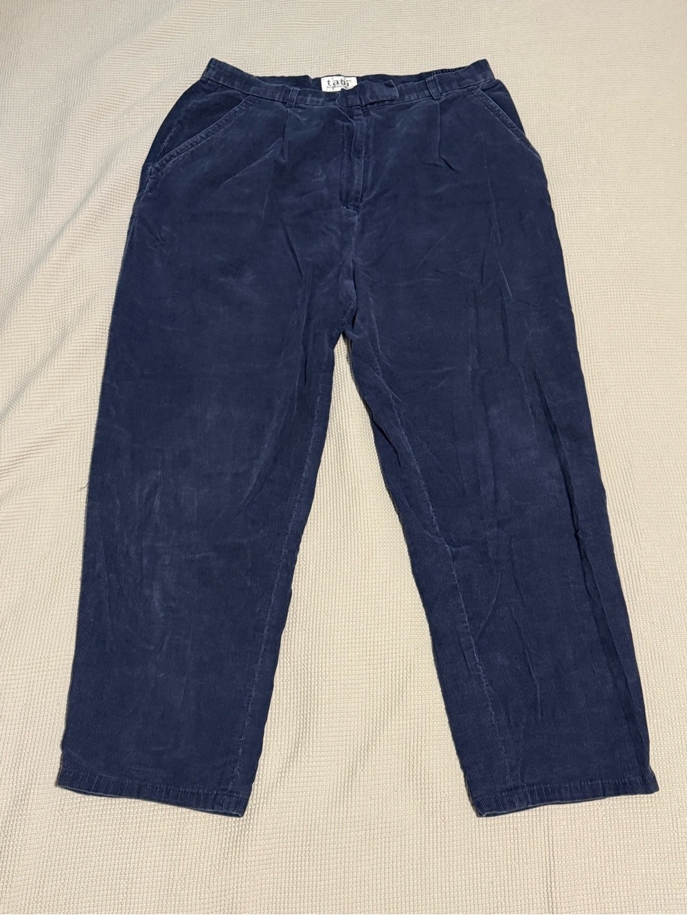 Vintage Tabi International Navy Corduroy Pants Straight Leg 90s